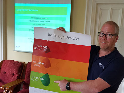 Johnny Hancox deliverying a training course image